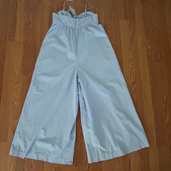J. Crew x Thomas Mason Wide Leg Jumpsuit Preppy Classic Light Blue Timeless - Picture 3 of 4